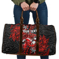 Personalised St. George Illawarra Dragons Travel Bag Polynesian Tribal Pattern With Rugby Dragon Mascot Art