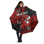 Personalised St. George Illawarra Dragons Umbrella Polynesian Tribal Pattern With Rugby Dragon Mascot Art
