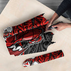 Personalised St. George Illawarra Dragons Umbrella Polynesian Tribal Pattern With Rugby Dragon Mascot Art