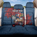 Personalised Sydney Roosters Back Car Seat Cover Polynesian Tribal Pattern With Rugby Rooster Mascot Art