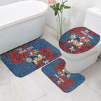 Personalised Sydney Roosters Bathroom Set Polynesian Tribal Pattern With Rugby Rooster Mascot Art
