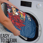 Personalised Sydney Roosters Bathroom Set Polynesian Tribal Pattern With Rugby Rooster Mascot Art