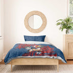 Personalised Sydney Roosters Bedding Set Polynesian Tribal Pattern With Rugby Rooster Mascot Art