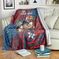 Personalised Sydney Roosters Blanket Polynesian Tribal Pattern With Rugby Rooster Mascot Art