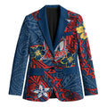 Personalised Sydney Roosters Blazer Polynesian Tribal Pattern With Rugby Rooster Mascot Art