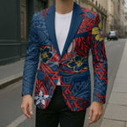 Personalised Sydney Roosters Blazer Polynesian Tribal Pattern With Rugby Rooster Mascot Art