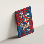 Personalised Sydney Roosters Canvas Wall Art Polynesian Tribal Pattern With Rugby Rooster Mascot Art