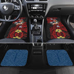 Personalised Sydney Roosters Car Mats Polynesian Tribal Pattern With Rugby Rooster Mascot Art