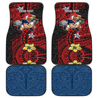 Personalised Sydney Roosters Car Mats Polynesian Tribal Pattern With Rugby Rooster Mascot Art