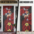 Personalised Sydney Roosters Door Cover Polynesian Tribal Pattern With Rugby Rooster Mascot Art