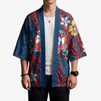 Personalised Sydney Roosters Kimono Polynesian Tribal Pattern With Rugby Rooster Mascot Art