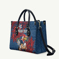 Personalised Sydney Roosters Leather Bag Polynesian Tribal Pattern With Rugby Rooster Mascot Art