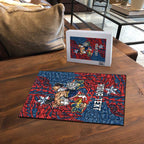 Personalised Sydney Roosters Puzzle Polynesian Tribal Pattern With Rugby Rooster Mascot Art