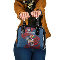Personalised Sydney Roosters Shoulder Handbag Polynesian Tribal Pattern With Rugby Rooster Mascot Art