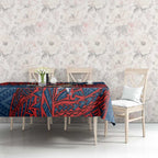 Personalised Sydney Roosters Tablecloth Polynesian Tribal Pattern With Rugby Rooster Mascot Art