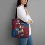 Personalised Sydney Roosters Tote Bag Polynesian Tribal Pattern With Rugby Rooster Mascot Art