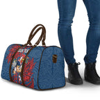 Personalised Sydney Roosters Travel Bag Polynesian Tribal Pattern With Rugby Rooster Mascot Art