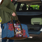 Personalised Sydney Roosters Travel Bag Polynesian Tribal Pattern With Rugby Rooster Mascot Art
