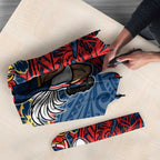 Personalised Sydney Roosters Umbrella Polynesian Tribal Pattern With Rugby Rooster Mascot Art