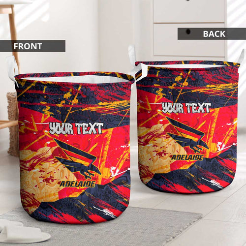 Personalized Adelaide Crows Laundry Basket Australian Graffiti Paint Splatter - Abstract Geometric