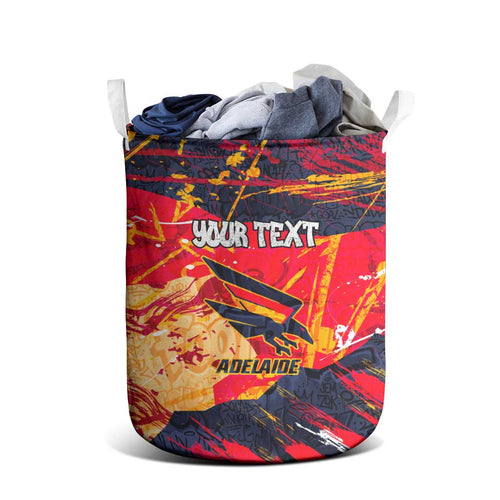 Personalized Adelaide Crows Laundry Basket Australian Graffiti Paint Splatter - Abstract Geometric