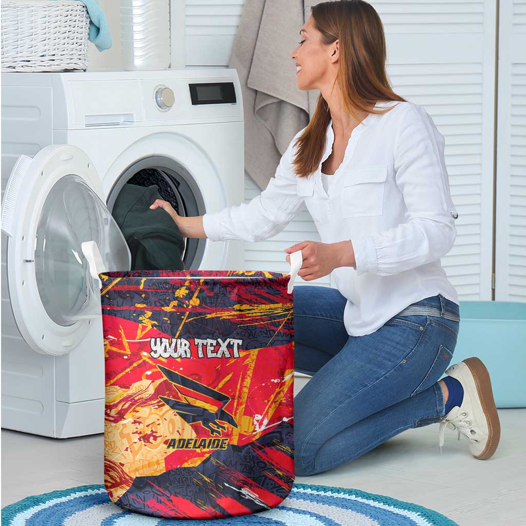 Personalized Adelaide Crows Laundry Basket Australian Graffiti Paint Splatter - Abstract Geometric
