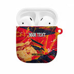 Personalized Adelaide Crows AirPods Case Australian Graffiti Paint Splatter - Abstract Geometric