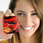 Personalized Adelaide Crows AirPods Case Australian Graffiti Paint Splatter - Abstract Geometric