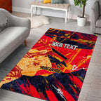 Personalized Adelaide Crows Area Rug Australian Graffiti Paint Splatter - Abstract Geometric