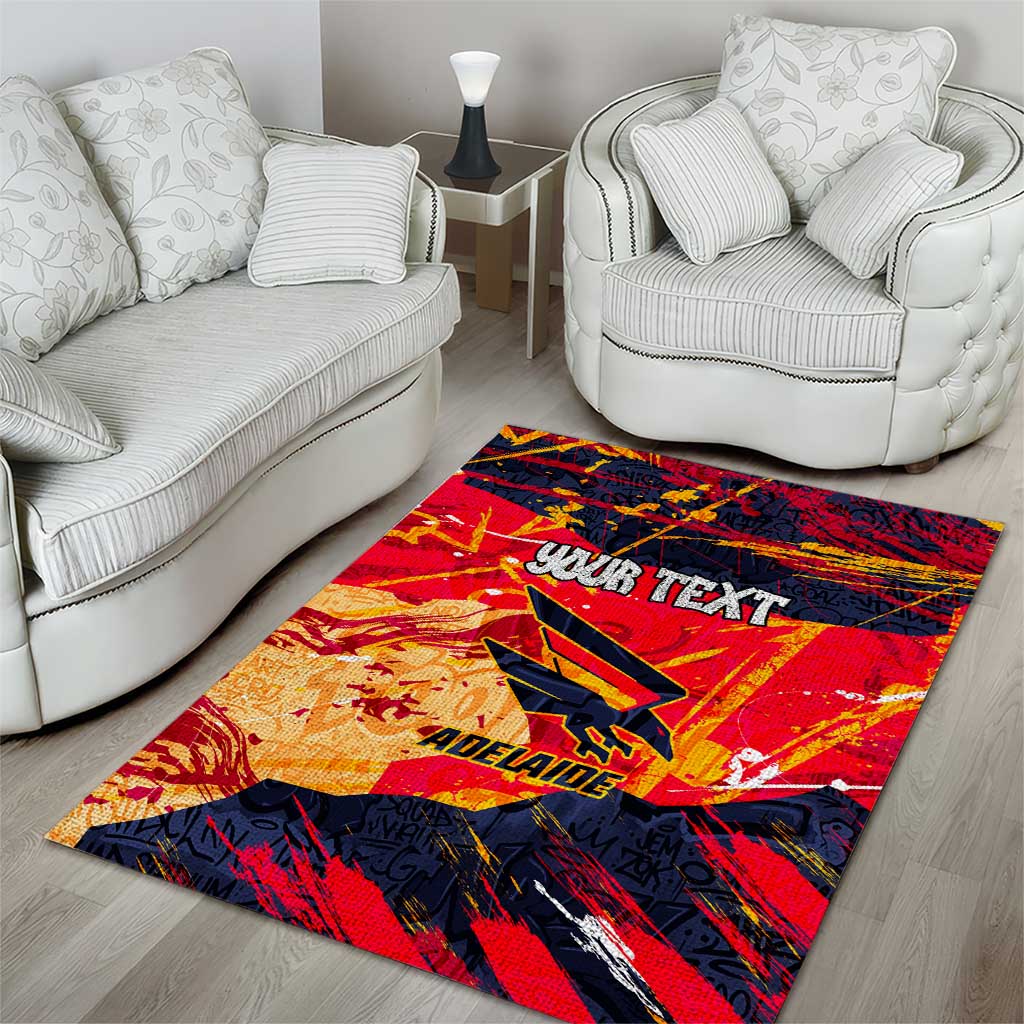 Personalized Adelaide Crows Area Rug Australian Graffiti Paint Splatter - Abstract Geometric