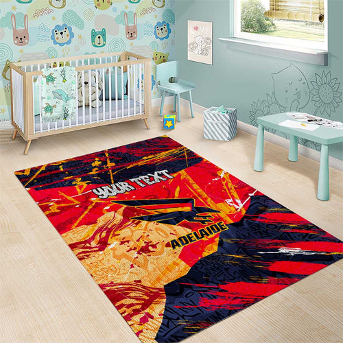 Personalized Adelaide Crows Area Rug Australian Graffiti Paint Splatter - Abstract Geometric