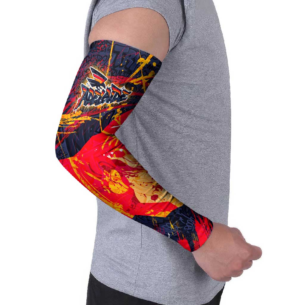 Personalized Adelaide Crows Arm Sleeves Australian Graffiti Paint Splatter - Abstract Geometric
