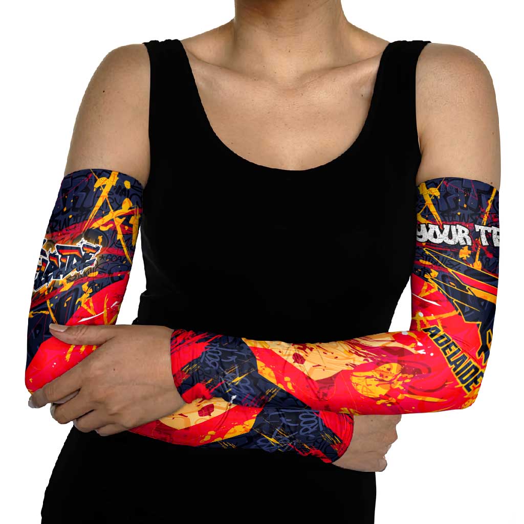 Personalized Adelaide Crows Arm Sleeves Australian Graffiti Paint Splatter - Abstract Geometric