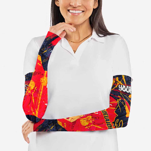 Personalized Adelaide Crows Arm Sleeves Australian Graffiti Paint Splatter - Abstract Geometric