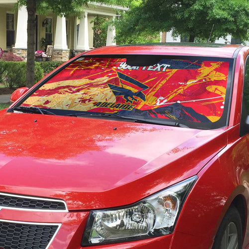 Personalized Adelaide Crows Auto Sun Shade Australian Graffiti Paint Splatter - Abstract Geometric