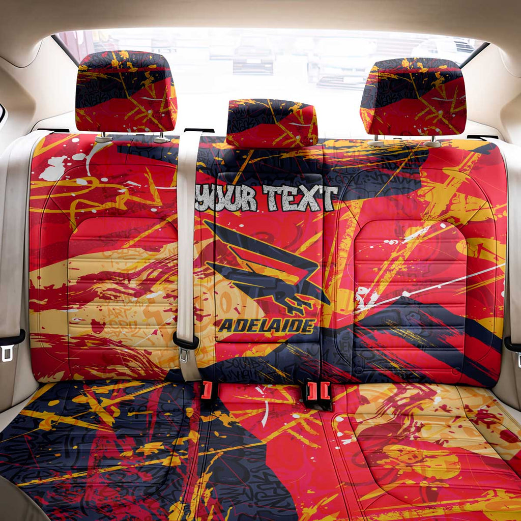 Personalized Adelaide Crows Back Car Seat Cover Australian Graffiti Paint Splatter - Abstract Geometric