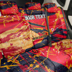 Personalized Adelaide Crows Back Car Seat Cover Australian Graffiti Paint Splatter - Abstract Geometric
