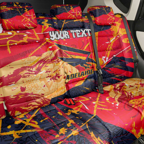 Personalized Adelaide Crows Back Car Seat Cover Australian Graffiti Paint Splatter - Abstract Geometric