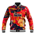 Personalized Adelaide Crows Baseball Jacket Australian Graffiti Paint Splatter - Abstract Geometric