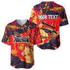 Personalized Adelaide Crows Baseball Jersey Australian Graffiti Paint Splatter - Abstract Geometric