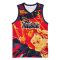 Personalized Adelaide Crows Basketball Jersey Australian Graffiti Paint Splatter - Abstract Geometric