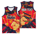 Personalized Adelaide Crows Basketball Jersey Australian Graffiti Paint Splatter - Abstract Geometric