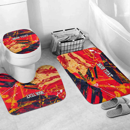 Personalized Adelaide Crows Bathroom Set Australian Graffiti Paint Splatter - Abstract Geometric