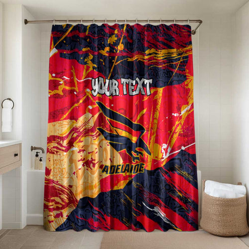 Personalized Adelaide Crows Bathroom Set Australian Graffiti Paint Splatter - Abstract Geometric