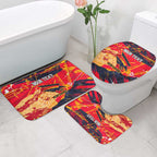 Personalized Adelaide Crows Bathroom Set Australian Graffiti Paint Splatter - Abstract Geometric