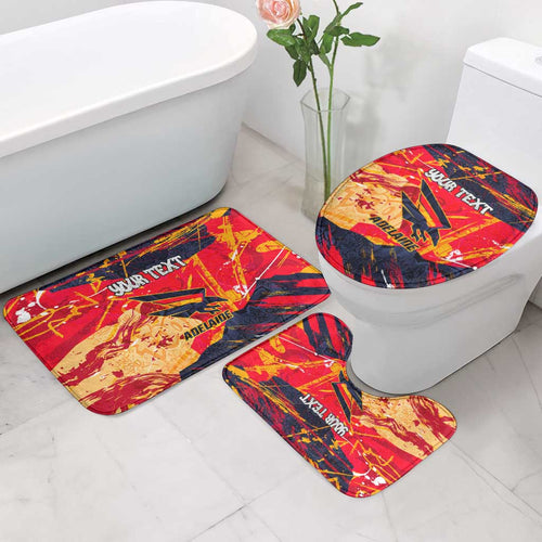 Personalized Adelaide Crows Bathroom Set Australian Graffiti Paint Splatter - Abstract Geometric