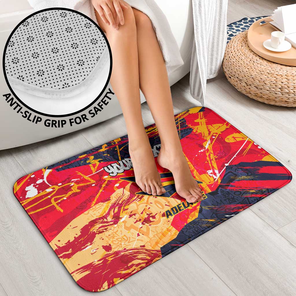 Personalized Adelaide Crows Bathroom Set Australian Graffiti Paint Splatter - Abstract Geometric