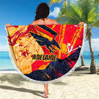 Personalized Adelaide Crows Beach Blanket Australian Graffiti Paint Splatter - Abstract Geometric