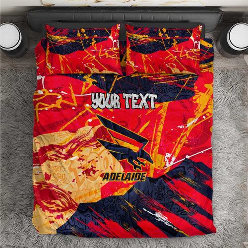Personalized Adelaide Crows Bedding Set Australian Graffiti Paint Splatter - Abstract Geometric