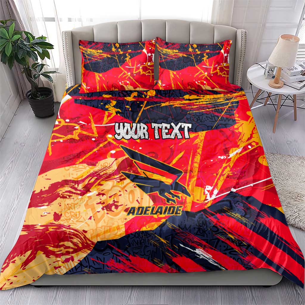 Personalized Adelaide Crows Bedding Set Australian Graffiti Paint Splatter - Abstract Geometric